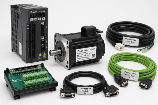 Kit Servo DELTA ASDA-B2 400W – ASD-B2-0421-B + ECMA-C20604RS